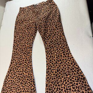 ranch dressn jeans Super Flare Cheetah Print Womens 16 NWT High Rise Stretch